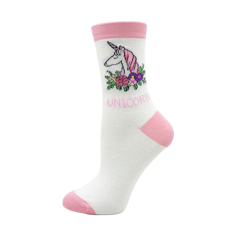 chaussette-rose-licorne