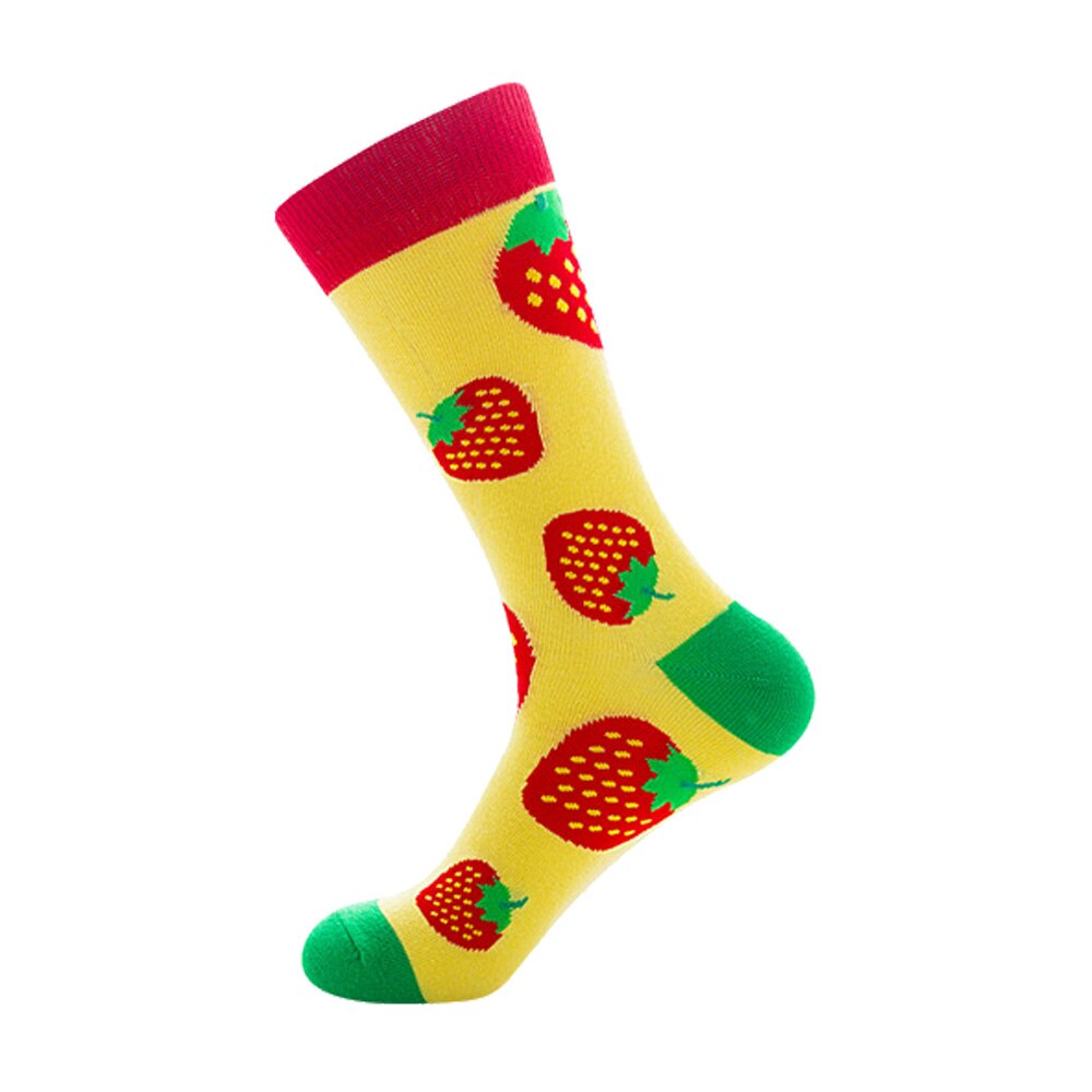 chaussette-fruit-motif-fraise