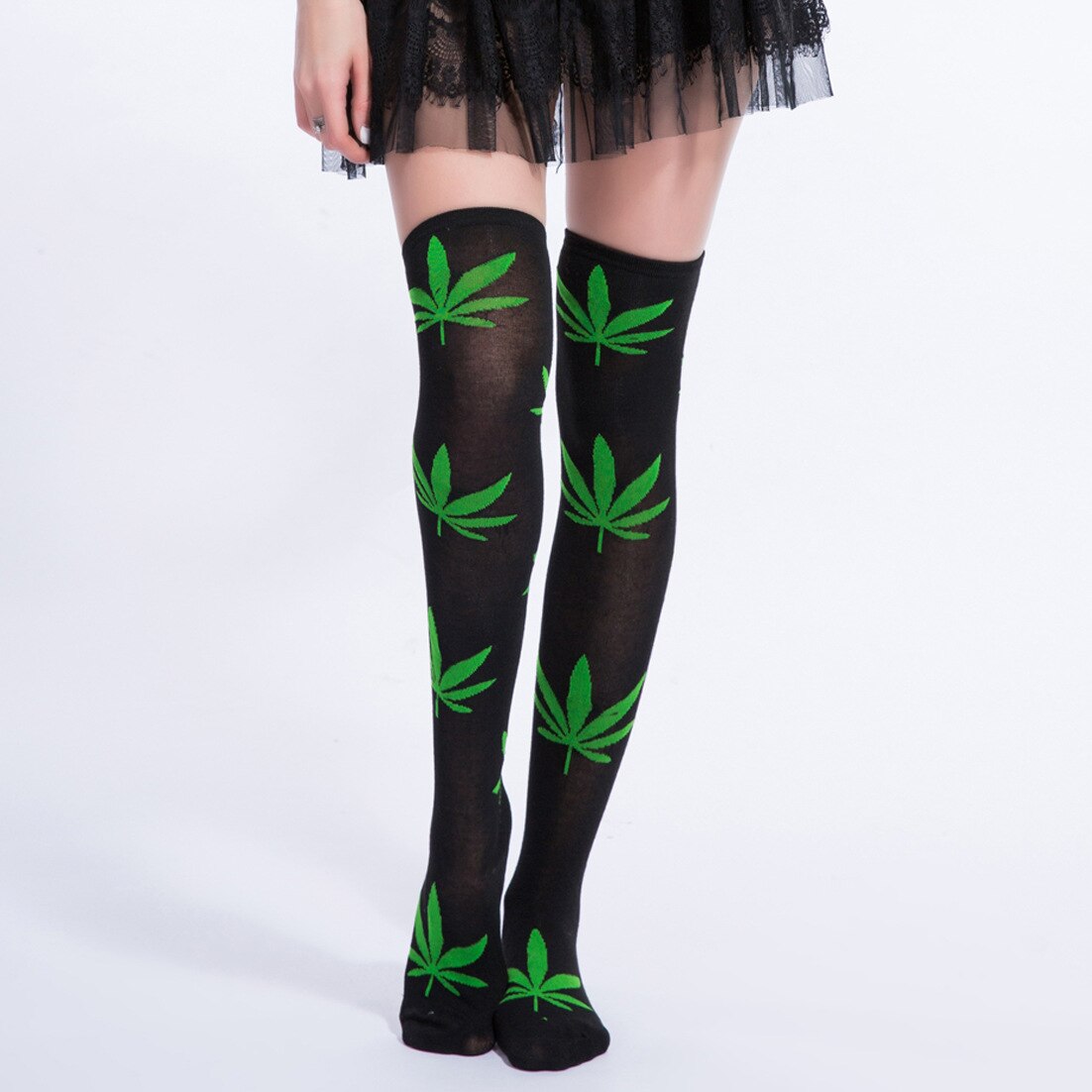 chaussette-haute-weed-portee