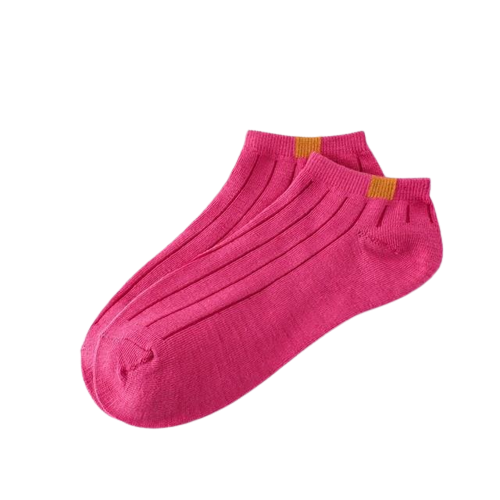 socquette femme rose pétant